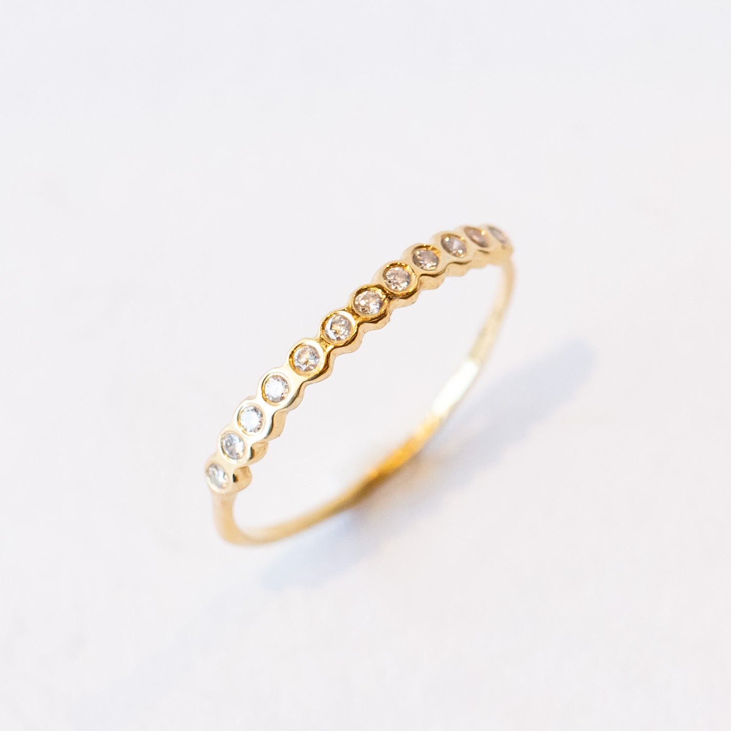 Satomi Kawakita | Small White Diamond Circle Half Eternity Band