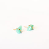 Chrysoprase Kite Stud Earrings, Small