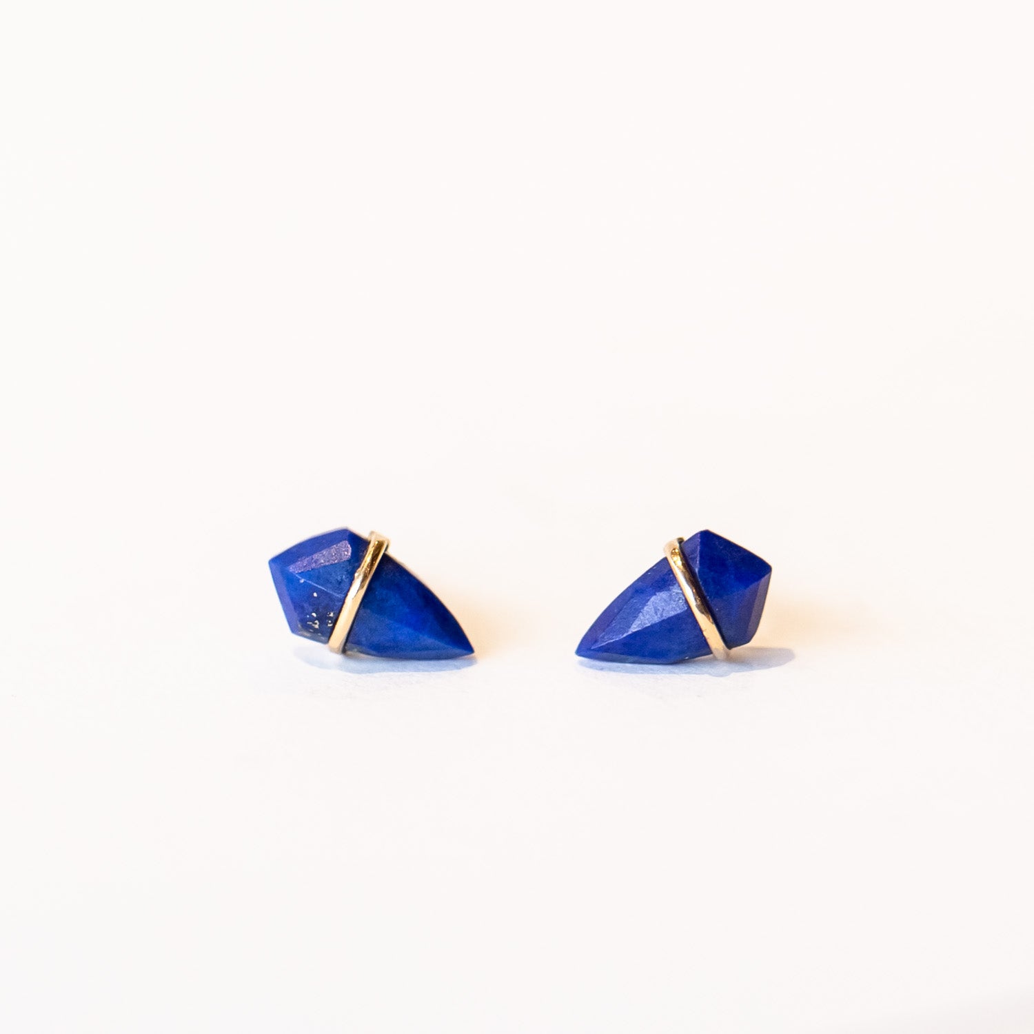 Lapis Kite Stud Earrings, Small