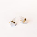 Moonstone Kite Stud Earrings, Large
