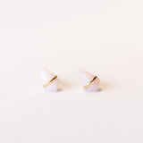 Pink Opal Kite Stud Earrings, Small