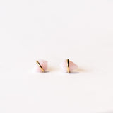 Pink Opal Kite Stud Earrings, Teeny