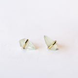 Prehnite Kite Stud Earrings, Small