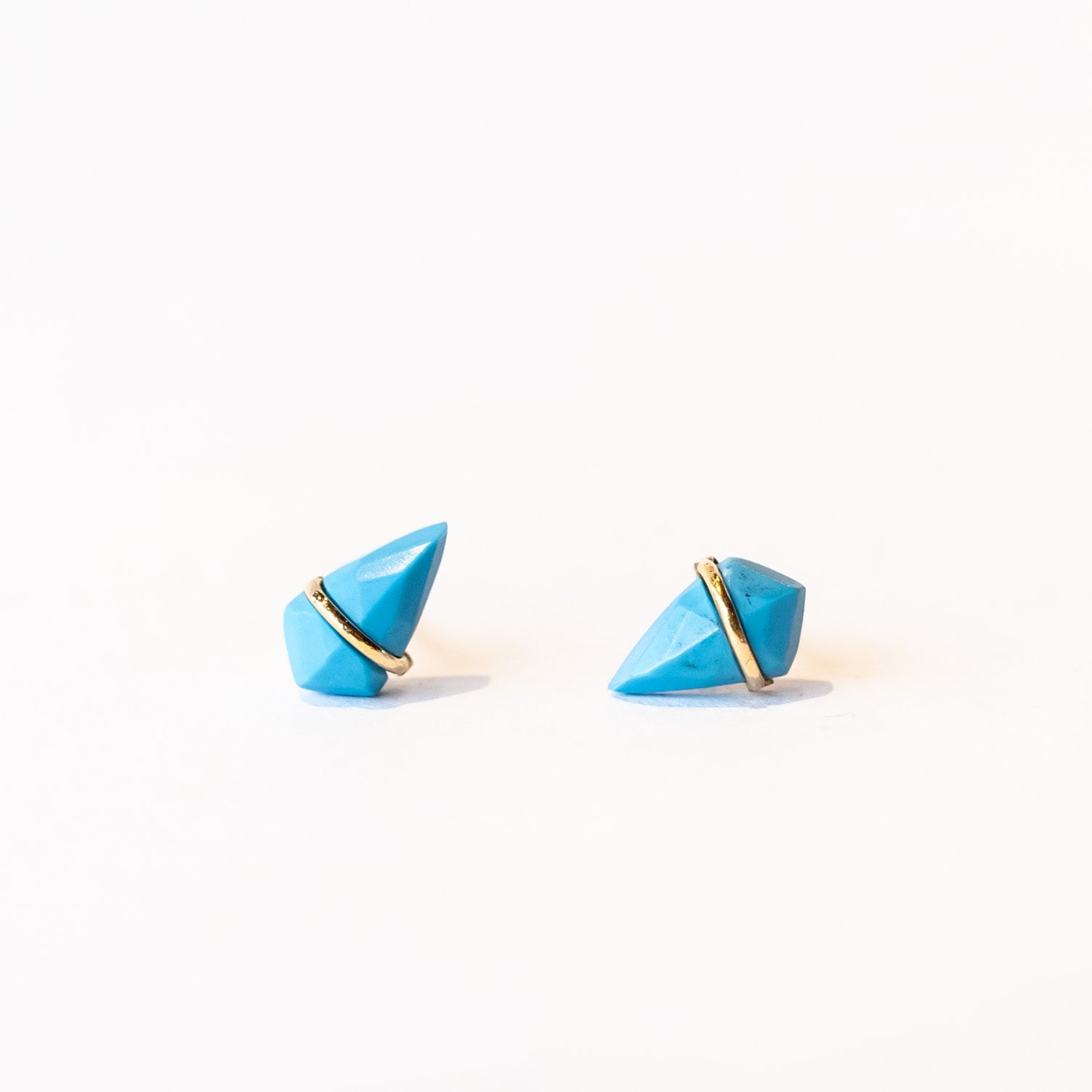 Turquoise Kite Stud Earrings, Small