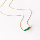 Suzanne Kalan | 18k Emerald Frenzy Mini Bar Necklace