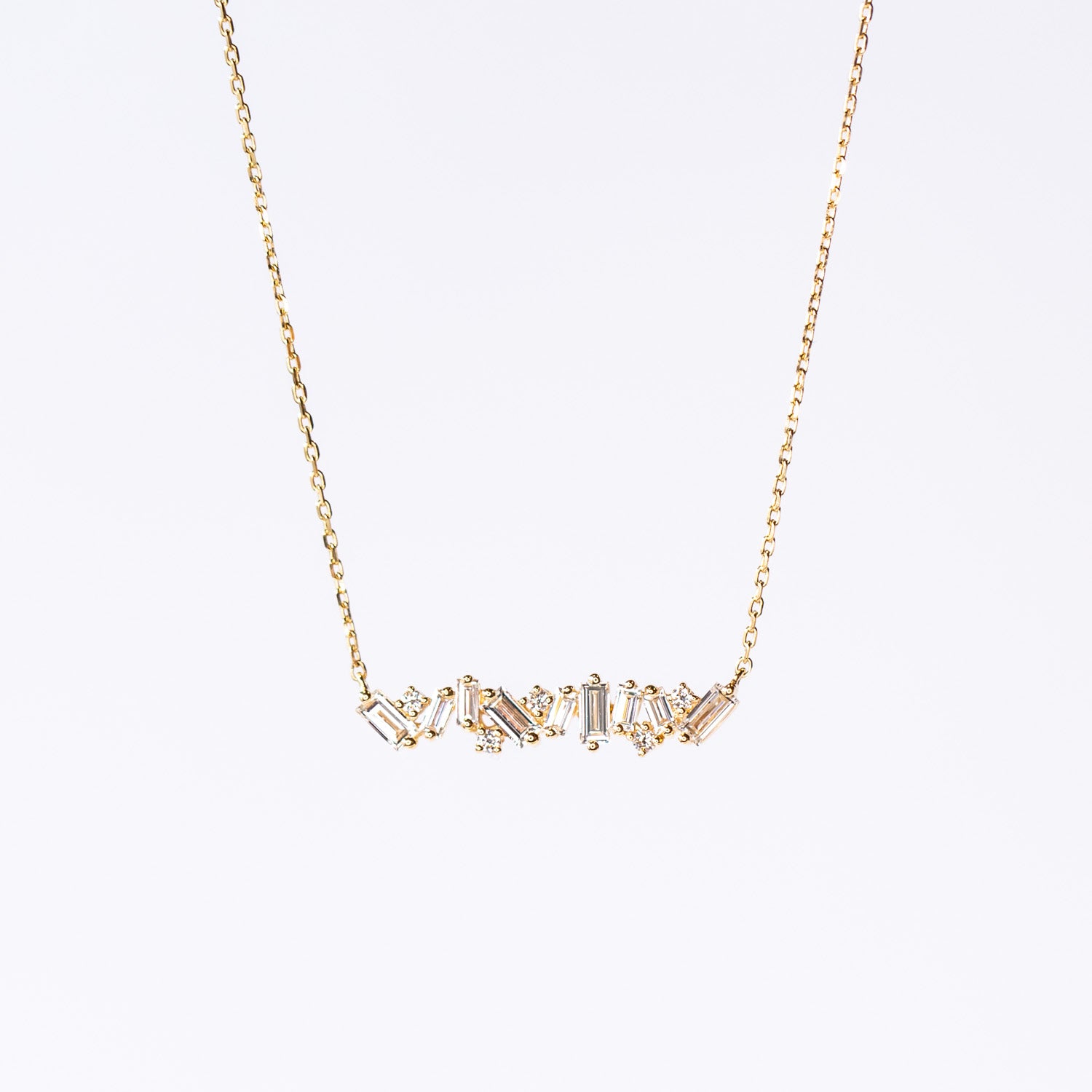 Suzanne Kalan | 18k Frenzy Diamond Bar Necklace