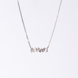 Suzanne Kalan | 18k Petite Classic Baguette Diamond Bar Necklace