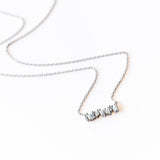 Suzanne Kalan | 18k Petite Classic Baguette Diamond Bar Necklace