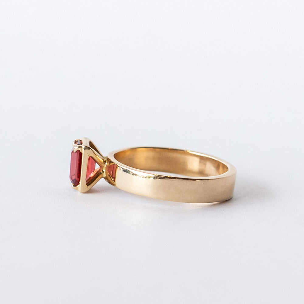 Apex Red Spinel Solitaire Ring