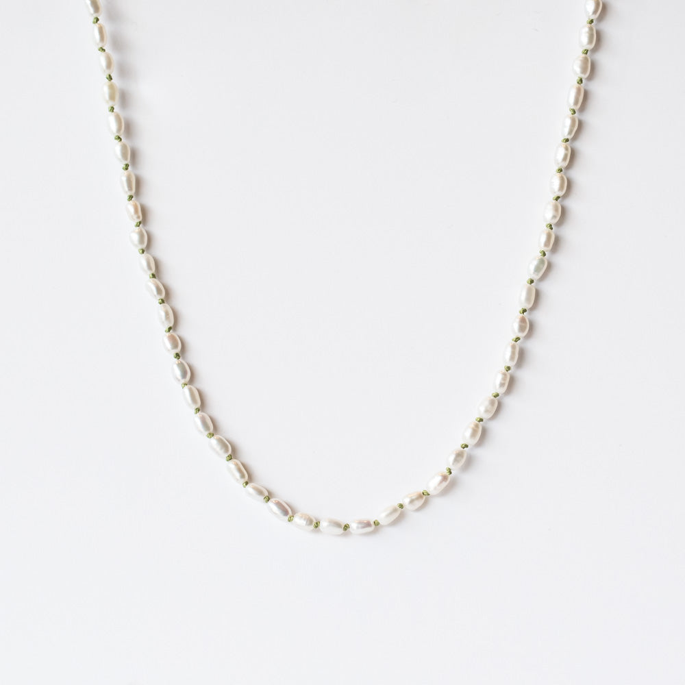 Small Oval Pearl Toggle Necklace
