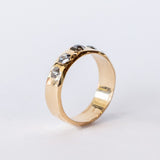 Salt and Pepper Diamond Quintet Ring