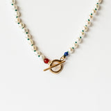Large Round Pearl Toggle Necklace