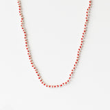 Seed Pearl Red Necklace