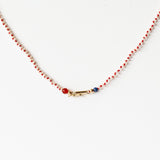 Seed Pearl Red Necklace