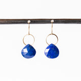 Lapis Large Single Drop Earrings