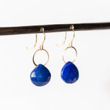 Lapis Large Single Drop Earrings