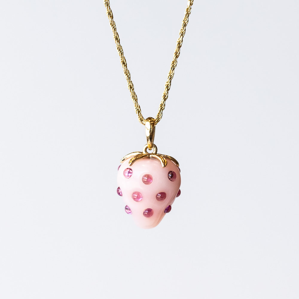 Strawberry Pink Opal Charm
