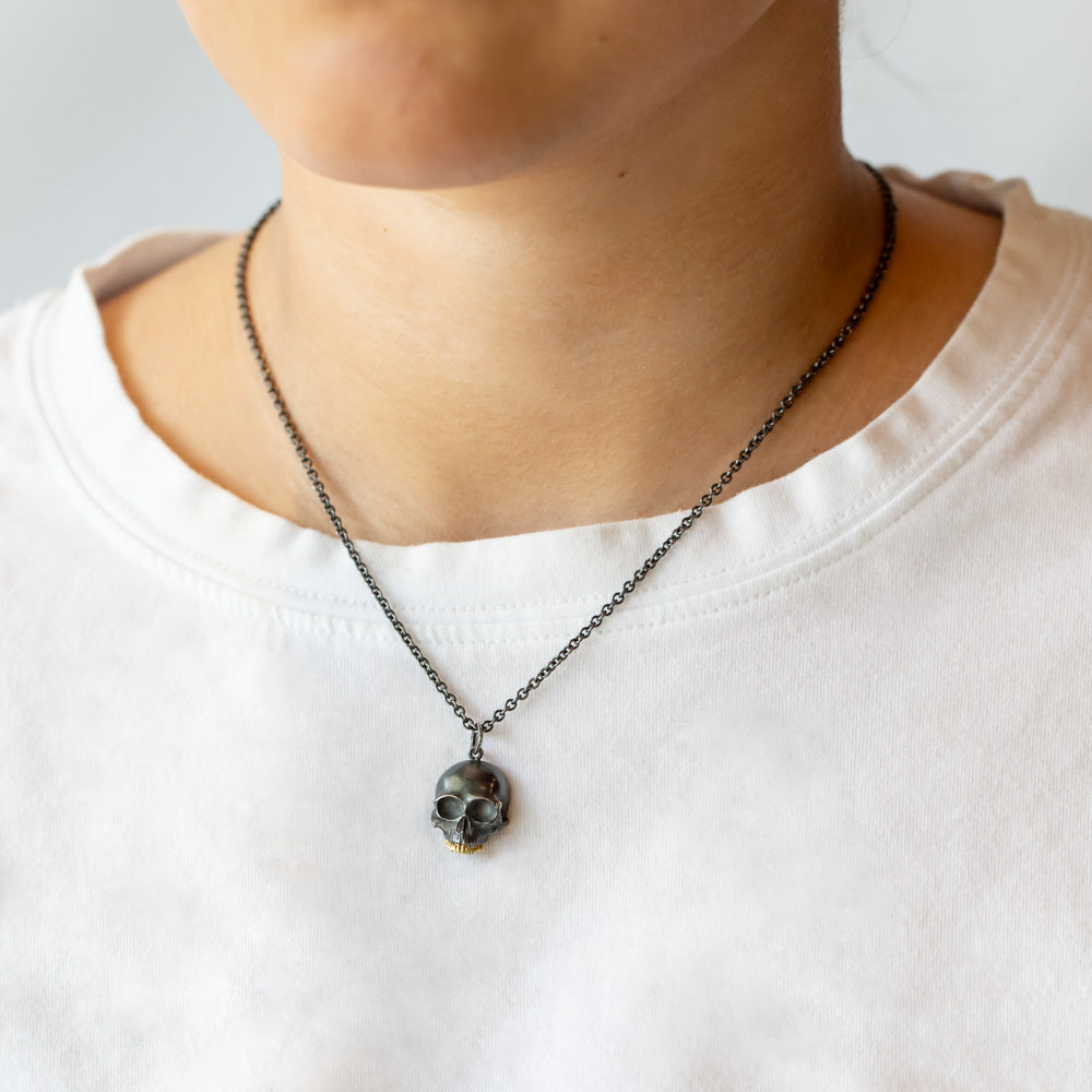 Small Black Skull Pendant