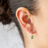 Emerald Fixed Hook Drop Earrings