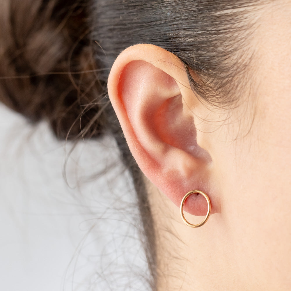 Small Open Oval Hoop Earrings