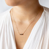 Suzanne Kalan | 18k Black Sapphire Mini Frenzy Bar Necklace