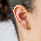 Suzanne Kalan | 18k Bold Baguette Emerald Stud Earrings