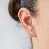 Suzanne Kalan | 18k White Diamond Zigzag Stud Earrings