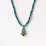 Beaded Blue and Green Gemstone Necklace