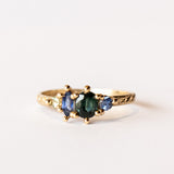 Blue and Green Harlequin Ring