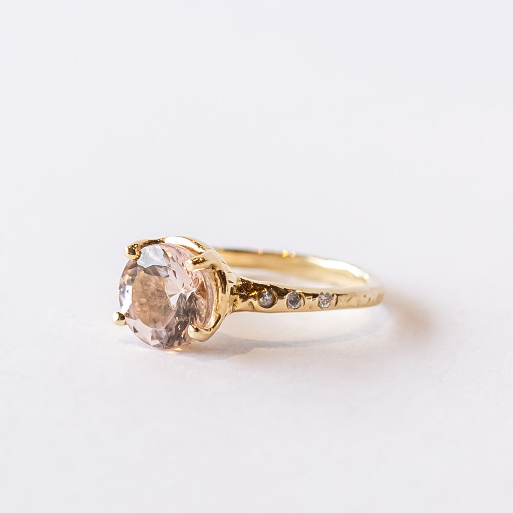 Guardian Solitaire Prong-Set Morganite Ring