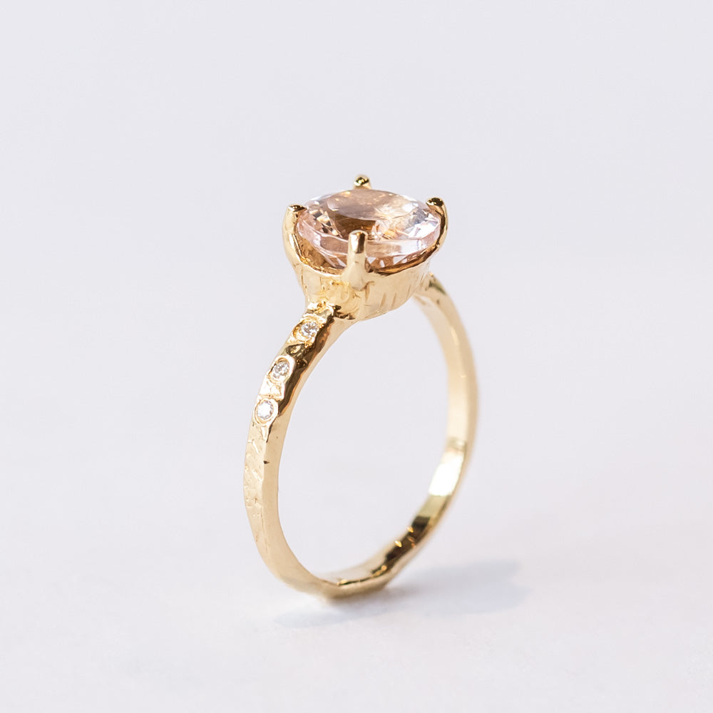 Guardian Solitaire Prong-Set Morganite Ring