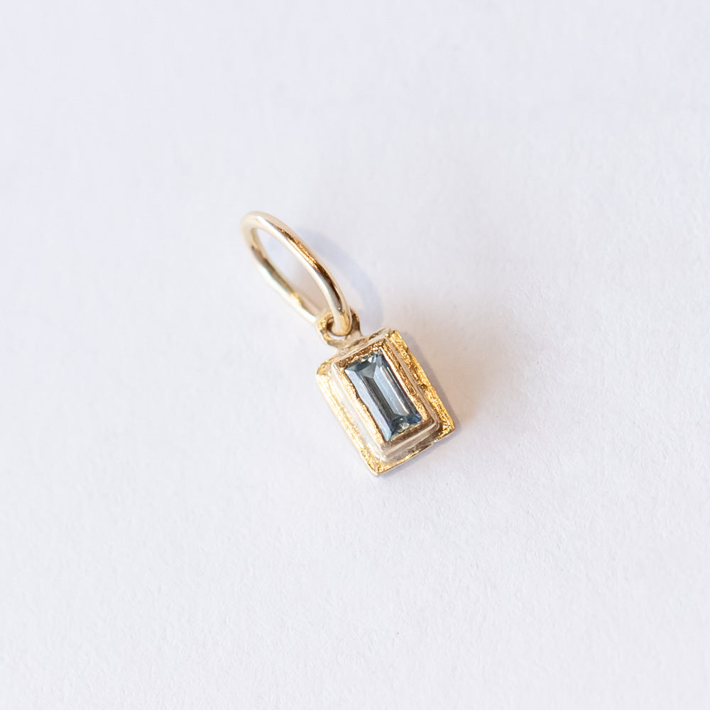 Baguette Aquamarine Charm