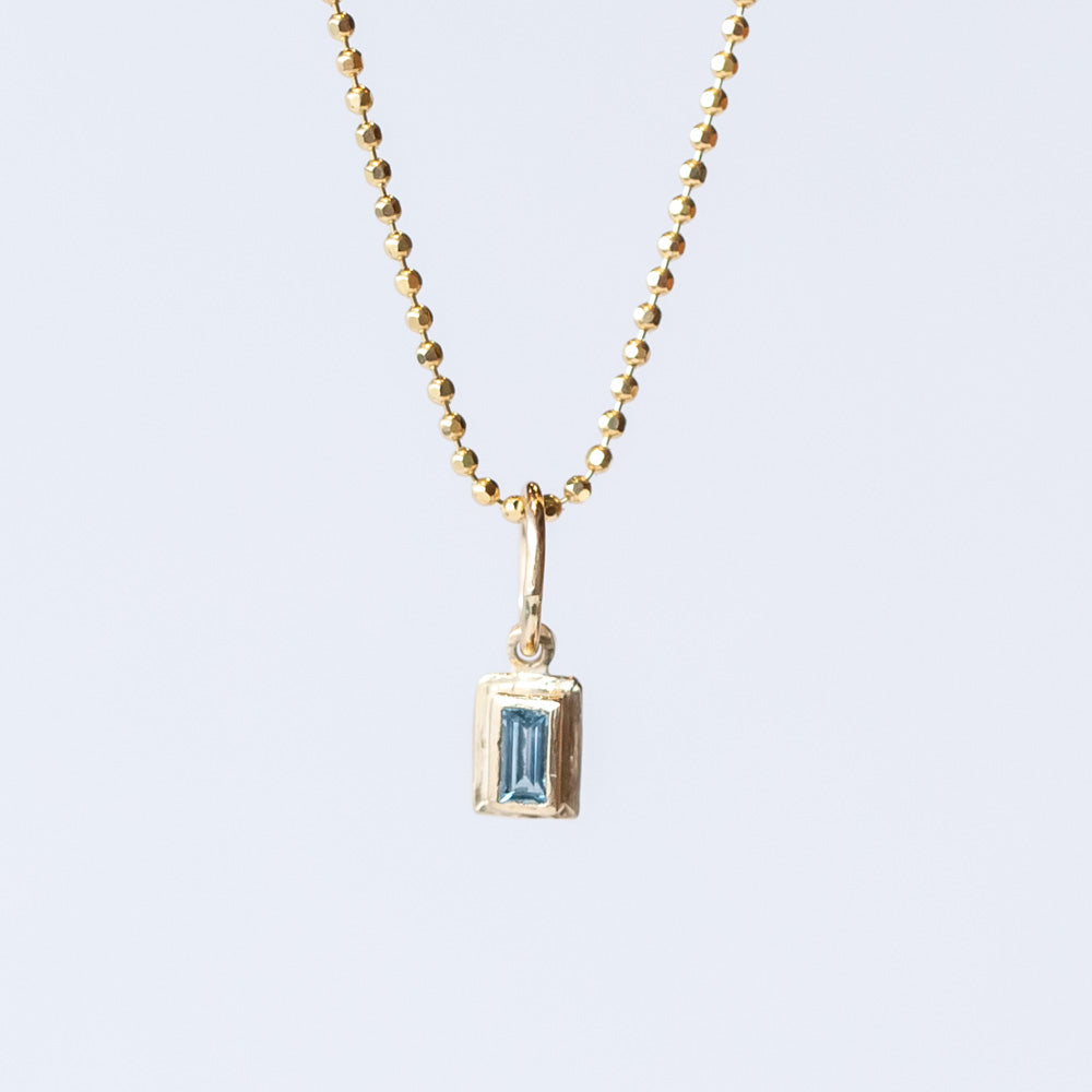 Baguette Aquamarine Charm
