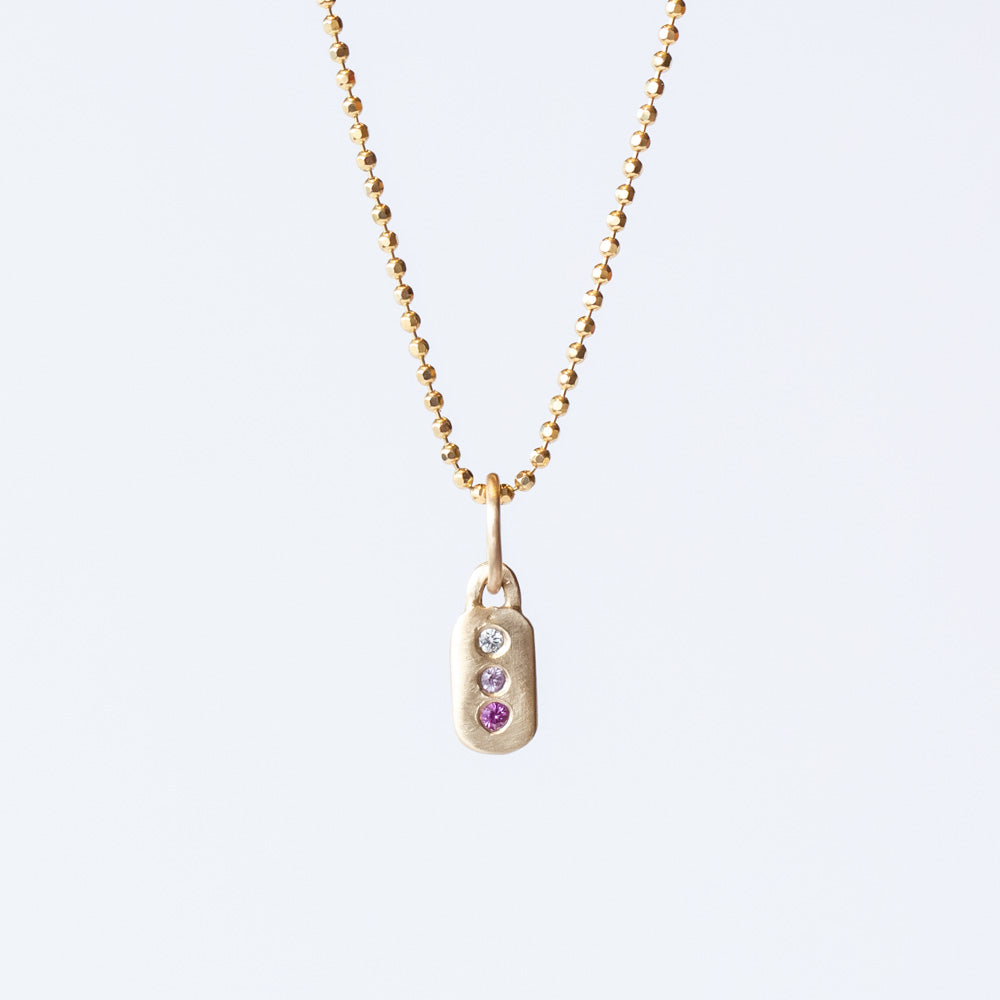 Itty Bitty Pink Diamond Bar Charm