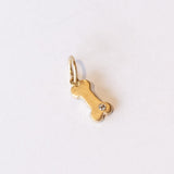 Itty Bitty Diamond Dog Bone Charm