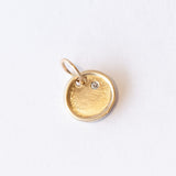 Tiny Diamond Disc Charm