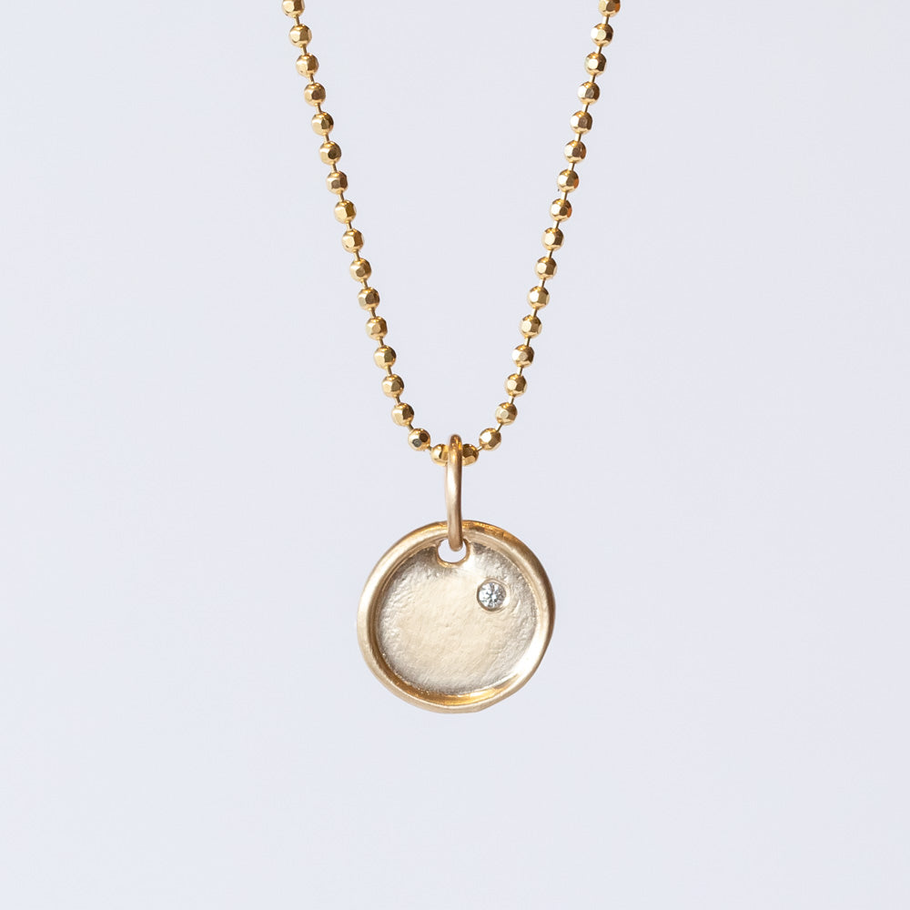 Tiny Diamond Disc Charm