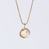 Tiny Diamond Disc Charm