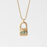 Blue Enamel and Diamond Padlock Eye Charm