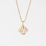 Small Diamond Scallop Shell Charm