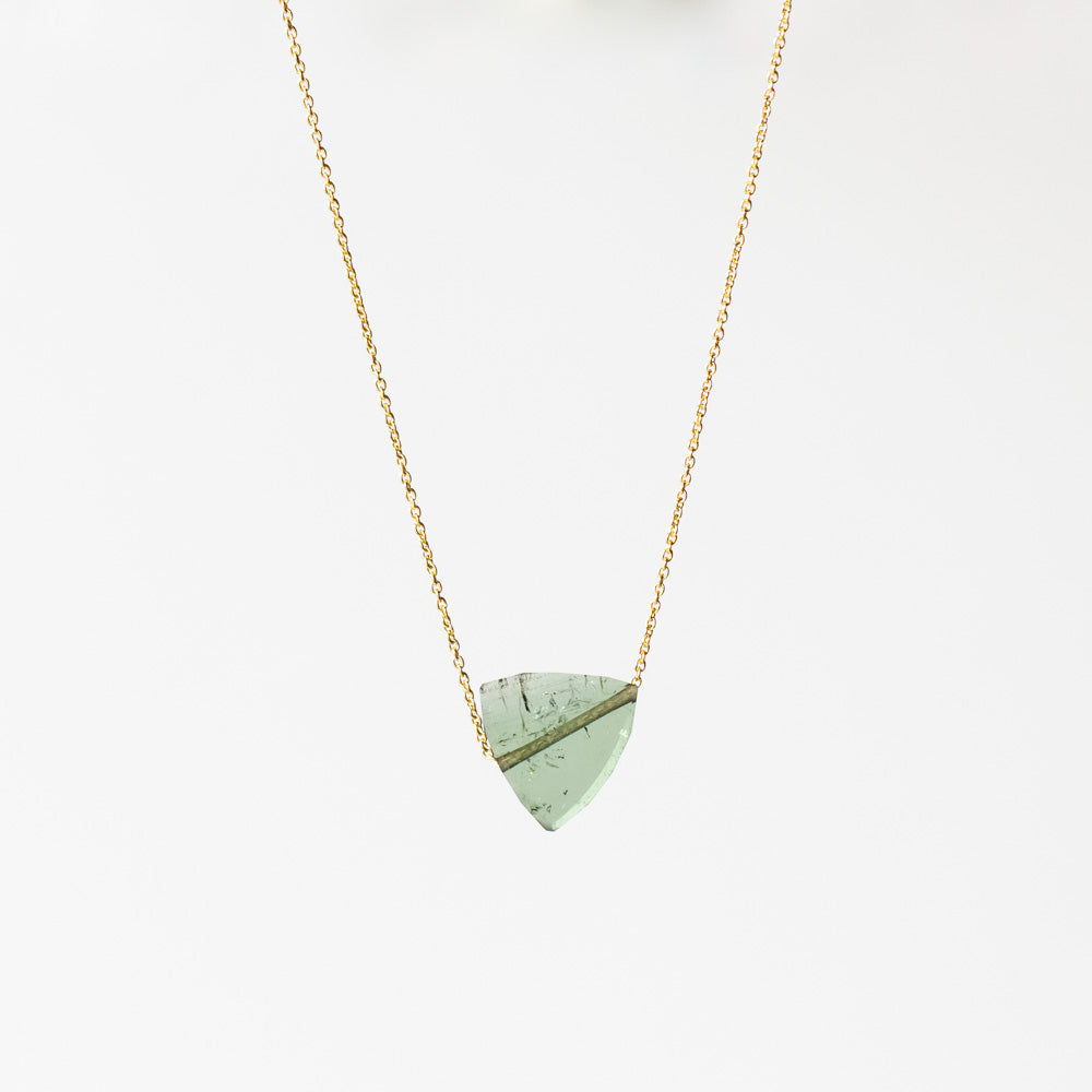 Geo Green Tourmaline Necklace