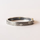 Maru 8mm Silver and Diamond Bangle