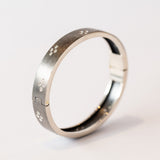 Maru 8mm Silver and Diamond Bangle