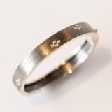Maru 8mm Silver and Diamond Bangle