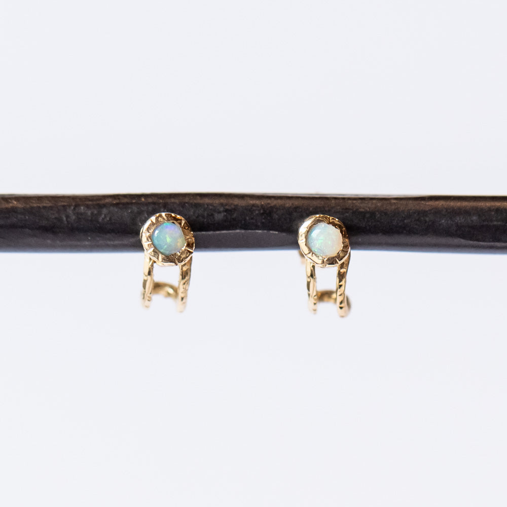 Opal Spark Hug Earrings