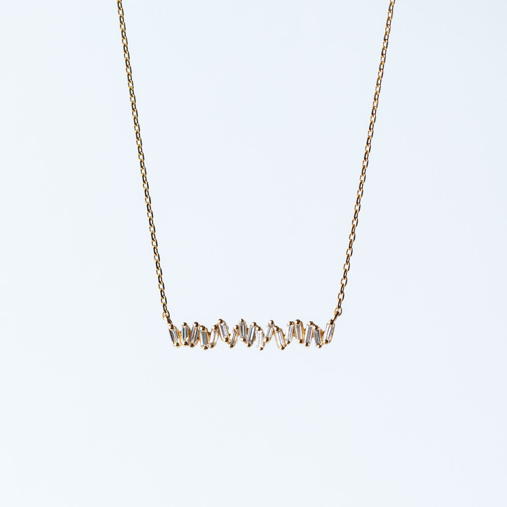 Suzanne Kalan | 18k Classic Fireworks Diamond Bar Necklace