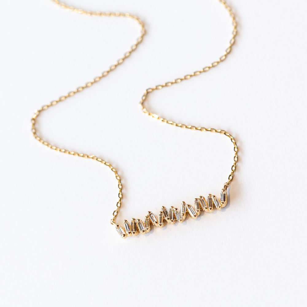 Suzanne Kalan | 18k Classic Fireworks Diamond Bar Necklace