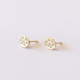 Victoria Cunningham | Golden Pave Diamond Flake Stud Earrings