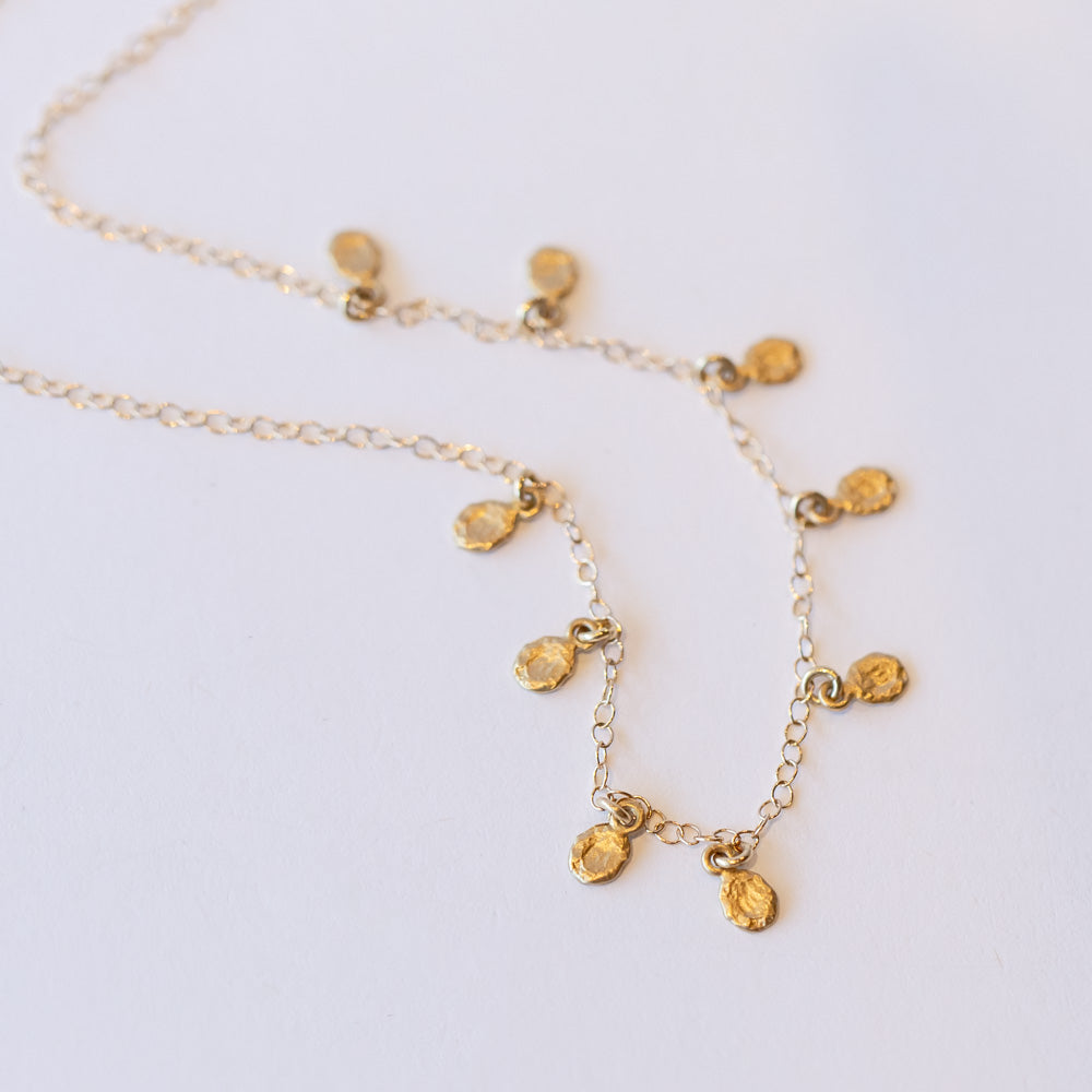Victoria Cunningham | Tiny Golden 9 Flakes Necklace