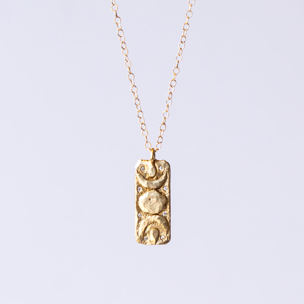 Victoria Cunningham | Triple Goddess Diamond Pendant Necklace